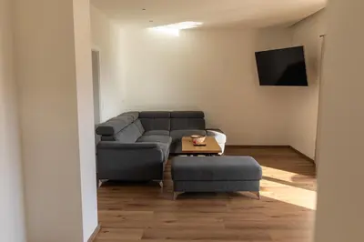 Ein Sitzbereich in der Unterkunft Ferienwohnung Eisl 2